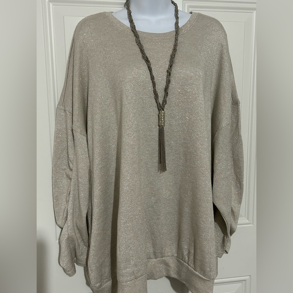 Torrid Cream Color Round Neck Sweater